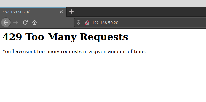 429 too many requests error