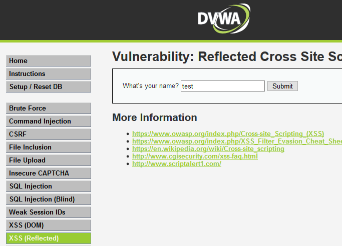 dvwa website