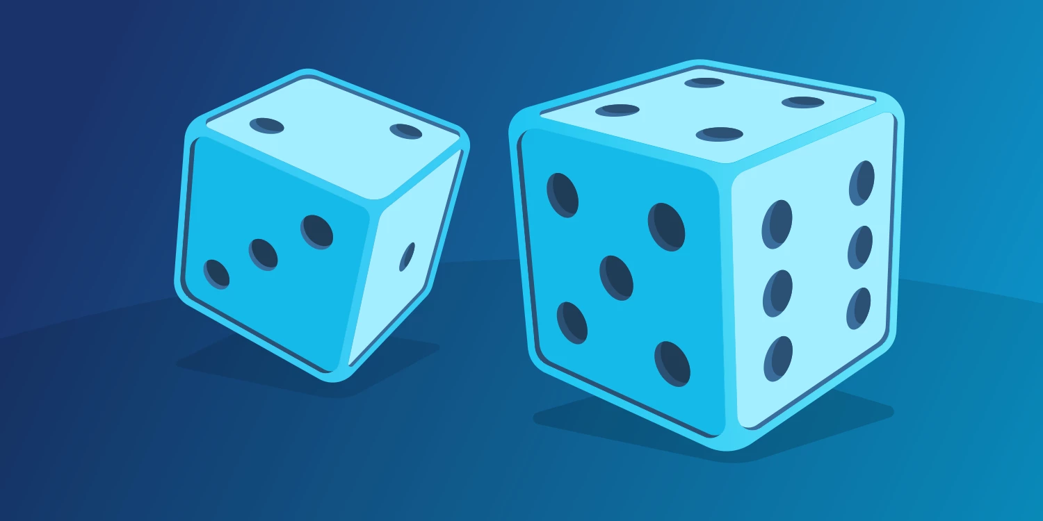 graphic image of two rolling dices